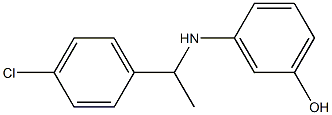 3-{[1-(4-chlorophenyl)ethyl]amino}phenol 结构式