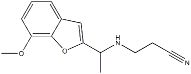 3-{[1-(7-methoxy-1-benzofuran-2-yl)ethyl]amino}propanenitrile 结构式