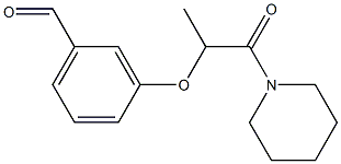 3-{[1-oxo-1-(piperidin-1-yl)propan-2-yl]oxy}benzaldehyde 结构式