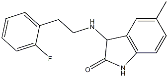 3-{[2-(2-fluorophenyl)ethyl]amino}-5-methyl-2,3-dihydro-1H-indol-2-one 结构式