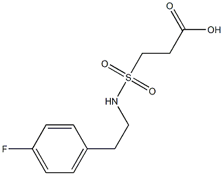 3-{[2-(4-fluorophenyl)ethyl]sulfamoyl}propanoic acid 结构式