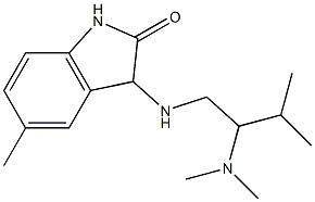 3-{[2-(dimethylamino)-3-methylbutyl]amino}-5-methyl-2,3-dihydro-1H-indol-2-one 结构式