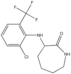 3-{[2-chloro-6-(trifluoromethyl)phenyl]amino}azepan-2-one 结构式