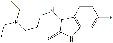 3-{[3-(diethylamino)propyl]amino}-6-fluoro-2,3-dihydro-1H-indol-2-one 结构式
