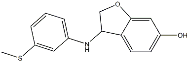 3-{[3-(methylsulfanyl)phenyl]amino}-2,3-dihydro-1-benzofuran-6-ol 结构式