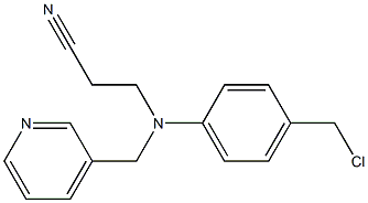 3-{[4-(chloromethyl)phenyl](pyridin-3-ylmethyl)amino}propanenitrile 结构式