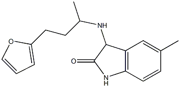 3-{[4-(furan-2-yl)butan-2-yl]amino}-5-methyl-2,3-dihydro-1H-indol-2-one 结构式