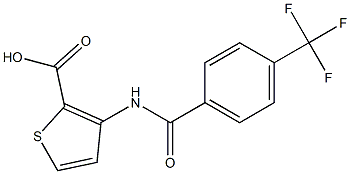 3-{[4-(trifluoromethyl)benzene]amido}thiophene-2-carboxylic acid 结构式