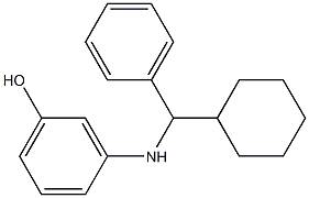 3-{[cyclohexyl(phenyl)methyl]amino}phenol 结构式