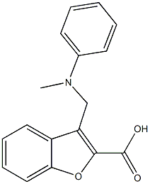 3-{[methyl(phenyl)amino]methyl}-1-benzofuran-2-carboxylic acid 结构式