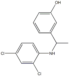 3-{1-[(2,4-dichlorophenyl)amino]ethyl}phenol 结构式