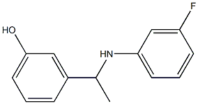 3-{1-[(3-fluorophenyl)amino]ethyl}phenol 结构式