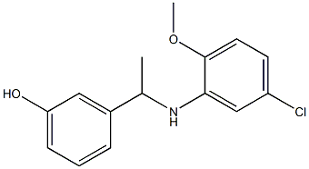 3-{1-[(5-chloro-2-methoxyphenyl)amino]ethyl}phenol 结构式
