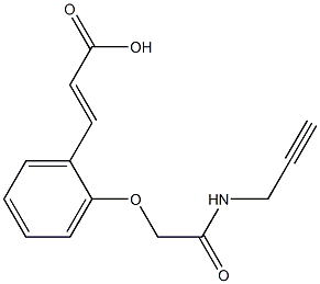 3-{2-[(prop-2-yn-1-ylcarbamoyl)methoxy]phenyl}prop-2-enoic acid 结构式