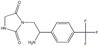 3-{2-amino-2-[4-(trifluoromethyl)phenyl]ethyl}imidazolidine-2,4-dione 结构式