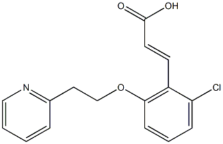 3-{2-chloro-6-[2-(pyridin-2-yl)ethoxy]phenyl}prop-2-enoic acid 结构式