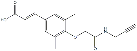 3-{3,5-dimethyl-4-[(prop-2-yn-1-ylcarbamoyl)methoxy]phenyl}prop-2-enoic acid 结构式