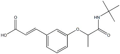 3-{3-[1-(tert-butylcarbamoyl)ethoxy]phenyl}prop-2-enoic acid 结构式