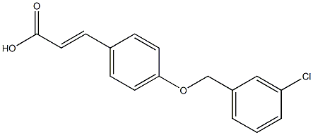 3-{4-[(3-chlorophenyl)methoxy]phenyl}prop-2-enoic acid 结构式