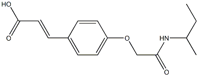 3-{4-[(butan-2-ylcarbamoyl)methoxy]phenyl}prop-2-enoic acid 结构式