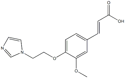 3-{4-[2-(1H-imidazol-1-yl)ethoxy]-3-methoxyphenyl}prop-2-enoic acid 结构式