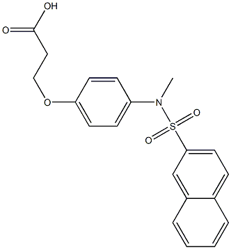 3-{4-[methyl(2-naphthylsulfonyl)amino]phenoxy}propanoic acid 结构式