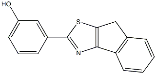 3-{8H-indeno[1,2-d][1,3]thiazol-2-yl}phenol 结构式