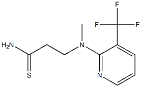 3-{methyl[3-(trifluoromethyl)pyridin-2-yl]amino}propanethioamide 结构式