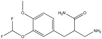 3-amino-2-{[3-(difluoromethoxy)-4-methoxyphenyl]methyl}propanamide 结构式