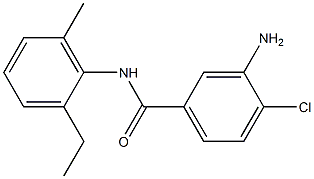 3-amino-4-chloro-N-(2-ethyl-6-methylphenyl)benzamide 结构式