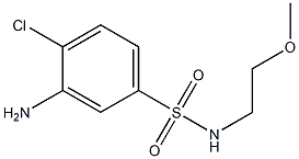 3-amino-4-chloro-N-(2-methoxyethyl)benzene-1-sulfonamide 结构式