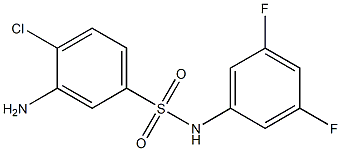3-amino-4-chloro-N-(3,5-difluorophenyl)benzene-1-sulfonamide 结构式