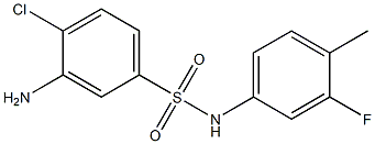 3-amino-4-chloro-N-(3-fluoro-4-methylphenyl)benzene-1-sulfonamide 结构式