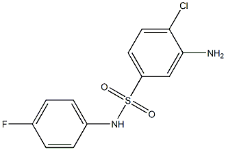 3-amino-4-chloro-N-(4-fluorophenyl)benzene-1-sulfonamide 结构式