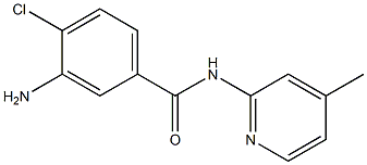 3-amino-4-chloro-N-(4-methylpyridin-2-yl)benzamide 结构式