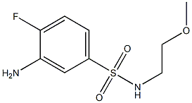3-amino-4-fluoro-N-(2-methoxyethyl)benzene-1-sulfonamide 结构式