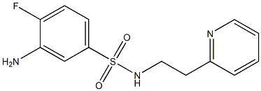 3-amino-4-fluoro-N-[2-(pyridin-2-yl)ethyl]benzene-1-sulfonamide 结构式