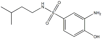 3-amino-4-hydroxy-N-(3-methylbutyl)benzene-1-sulfonamide 结构式