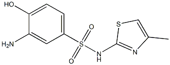 3-amino-4-hydroxy-N-(4-methyl-1,3-thiazol-2-yl)benzene-1-sulfonamide 结构式