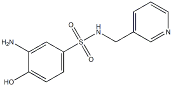3-amino-4-hydroxy-N-(pyridin-3-ylmethyl)benzene-1-sulfonamide 结构式