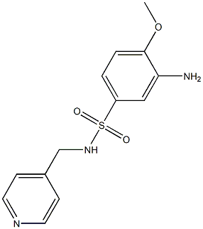 3-amino-4-methoxy-N-(pyridin-4-ylmethyl)benzene-1-sulfonamide 结构式