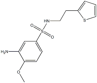 3-amino-4-methoxy-N-[2-(thiophen-2-yl)ethyl]benzene-1-sulfonamide 结构式