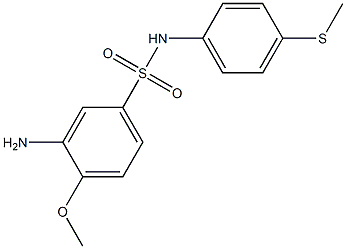 3-amino-4-methoxy-N-[4-(methylsulfanyl)phenyl]benzene-1-sulfonamide 结构式