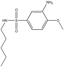 3-amino-4-methoxy-N-pentylbenzene-1-sulfonamide 结构式