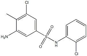 3-amino-5-chloro-N-(2-chlorophenyl)-4-methylbenzene-1-sulfonamide 结构式