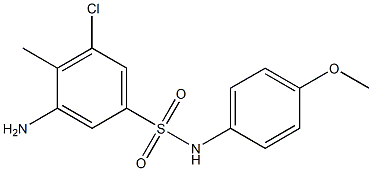 3-amino-5-chloro-N-(4-methoxyphenyl)-4-methylbenzene-1-sulfonamide 结构式