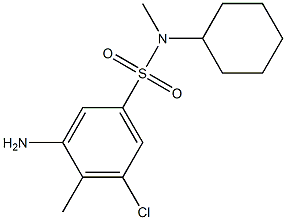 3-amino-5-chloro-N-cyclohexyl-N,4-dimethylbenzene-1-sulfonamide 结构式