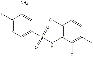 3-amino-N-(2,6-dichloro-3-methylphenyl)-4-fluorobenzene-1-sulfonamide 结构式