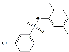 3-amino-N-(2-fluoro-5-methylphenyl)benzene-1-sulfonamide 结构式