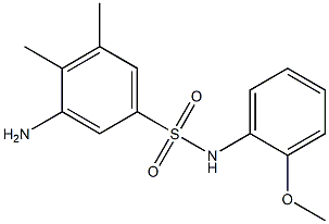 3-amino-N-(2-methoxyphenyl)-4,5-dimethylbenzene-1-sulfonamide 结构式